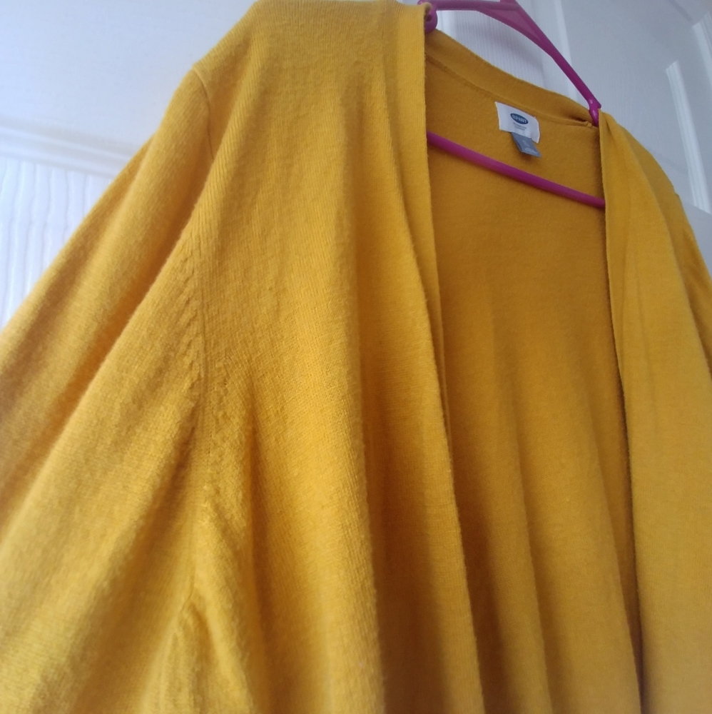 Old Navy Yellow Open Front Cardigan